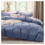 Bedsure Slate Blue Duvet Cover Twin/Twin XL Size - 2 Pieces Prewashed Polyester Extra Soft Bedding Set, Includes 1 Twin Duvet Cover 68