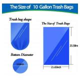 10 Gallon 60pcs Medium Clear Trash Bags Strong Clear Garbage Bags, Bathroom Trash Can Bin Liners, Plastic Bags for Office Home Kitchen, Waste Basket Liner, Fit 30 Liter, 10 Gal(10G60-Clear) - Retail: 