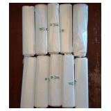 10 Gallon 60pcs Medium Clear Trash Bags Strong Clear Garbage Bags, Bathroom Trash Can Bin Liners, Plastic Bags for Office Home Kitchen, Waste Basket Liner, Fit 30 Liter, 10 Gal(10G60-Clear) - Retail: 