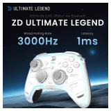 ZD Ultimate Legend Wireless Controller, TMR Joysticks, Hall Effect Triggers, 3000Hz Polling Rate, 1ms Low Latency, Modular Design, Compatible with Switch/Switch2/PC/Steam/Android/iOS - Retail: $99
