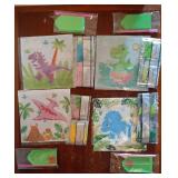 4 Pcs Dinosaur Diamond Art Kits for Kids, Jungle Safari Animal DIY Creative Diamond Art Sticker Craft by Number for Adults Beginner, Full Round Drill Gem Art for Home Wall Decor - Retail: $14