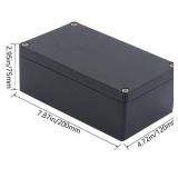 Project Box ABS Plastic Black Electrical Boxes IP65 Waterproof DIY Electronic Junction Box Power Enclosure 7.87 x4.72 x2.95 inch (200x120x75 mm) - Retail: $10