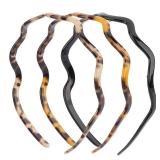 Sunglasses Headband for Women Wavy Thin Tortoise Shell Headbands Comfortable No-pressure Fashion Headbands Non-slip Headband for Glasses Wearers Hair Accessories - Retail: $10