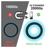 2X Stronger for MagSafe Sticker, Magnetic Phone Mount, Magnets for Back of Phone, Sticky Base for PopSocket Kindle, Compatible with Most Case & All Phones (2, Black) - Retail: $15