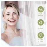 Small Shower Curtain Liner, 36x72 Stall Plastic Clear Shower Curtain Liner, PEVA Cute Narrow Shower Liner, Stand Up Shower Curtain Liners with 2 Magnets and 6 Rustproof Grommet Holes - Retail: $7