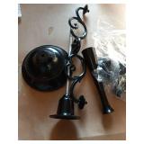 3 Arm Black Candelabra, Candelabra Candle Holder, 10 Inch Tall Candlesticks Holder, Elegant Taper Candle Holder Centerpiece for Wedding, Church, Halloween, Dining, Home Decor - Retail: $18