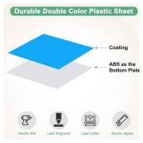 6-Pack Engraving Blank Materials Double Color 7x11 Inch, 1.3mm Thick ABS Plastic Sheet Yard Signs Name Plate for Door/Office/Home/Conference/Hotel/DIY Carving[Sky Blue/White] - Retail: $8