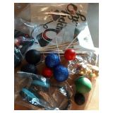 Video Game Cake Toppers Video Game Happy Birthday Controller Headset Cake Decoration Ball Cake Decoration for Game Theme Birthday Party Cake Decoration (Blue Colorful) - Retail: $10