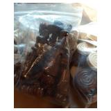 2 in 1 Chess Pieces Wood Chess Pieces + Checker Pieces Without Board (3.5 inches) - Retail: $15