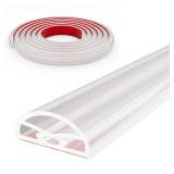 78â Transparent Shower Threshold Water Dam Stopper for Dry and Wet Separation, Self Adhesive Collapsible Walk in Shower Splash Guard Seal Strip, Silicone Sink Edge Water Barrier for Bathroom, Kit