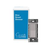 Smart Dimmer Light Switch for Caseta Lighting (Lutron Smart Hub Required), for LED Lights, 150W, Single-Pole/3-Way, No Neutral, Gray (DVRF-6L-GR) - Retail: $70