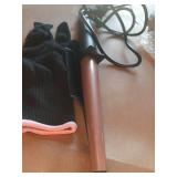 Hair Curling Wand, 0.5-1 Inch Tapered Curling Iron, Professional Ceramic Hair Curler Wand with Heat-Resistant Glove, Dual Voltage (Pink) - Retail: $20