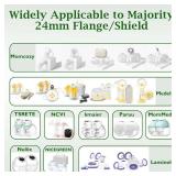 Flange Inserts 12mm 6PCS Compatible with Momcozy/Medela/eufy/Spectra/Medela/TSRETE/Lansinoh Wearable Breast Pump, for The Most 24mm Shield/Flange Pump, Reduce 24mm Tunnel Down to Correct Size - Retail