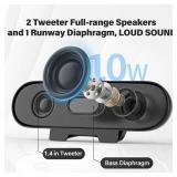 Computer Speakers for Desktop Monitor, Single Speakers for Desktop PC, Laptop Speaker with Loud Sound, Volume Control Easily Clamps to Monitors(USB-C to USB Adapter Included) (Black) - Retail: $23
