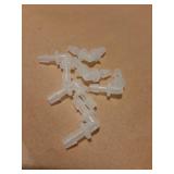 6 Pcs Universal Automotive Vacuum Tubing Connector - Car 90 Degree 7/32 L Shaped Vacuum Tubing Connector Assortment 2 Way Vacuum Line Fittings - Plastic Transparent - Retail: $7"