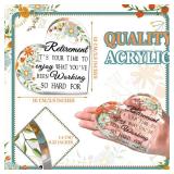 Retirement Gifts for Women Men May You Be Proud Keepsake and Paperweight Retirement Plaque Inspirational Farewell Gifts for Retired Teacher Police Firefighter(Orange Floral Heart) - Retail: $5
