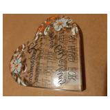 Retirement Gifts for Women Men May You Be Proud Keepsake and Paperweight Retirement Plaque Inspirational Farewell Gifts for Retired Teacher Police Firefighter(Orange Floral Heart) - Retail: $5