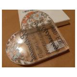Retirement Gifts for Women Men May You Be Proud Keepsake and Paperweight Retirement Plaque Inspirational Farewell Gifts for Retired Teacher Police Firefighter(Orange Floral Heart) - Retail: $5