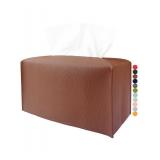 Brown Tissue Box Cover Rectangular - Plus Size Large Tissue Box Cover Rectangle Faux Leather Tissue Box Holder Long for Extra Large Rectangle Facial Tissue Box - Retail: $13