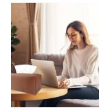 Brown Tissue Box Cover Rectangular - Plus Size Large Tissue Box Cover Rectangle Faux Leather Tissue Box Holder Long for Extra Large Rectangle Facial Tissue Box - Retail: $13