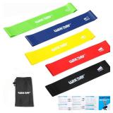 Resistance Bands for Working Out Exercise Loop Bands Workout Bands Set for Men Women Body Stretching, Training, Home Workout, Physical Therapy, Booty Legs, Set of 5 (Assorted) - Retail: $5