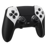 Anti-Skid Sweat-Absorbent Controller Grip for ps5 Edge Wireless Controller, Professional Textured Soft PU Handle Grips Anti Sweat Protector for ps5 Edge Controller - Black - Retail: $13