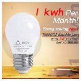 Safety Low Voltage 5V 5W 3-Way Dimmable LED Light Bulb, G45 E26 E27 Base Energy-Saving Bulb, 60W Equivalent, 400 Lumens A19 Bulb, 2700K LED Light, 2 Pack - Retail: $16
