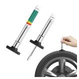 1PCS Tire Wear Gauge, Tire Tread Depth Gauge, 25MM/32nds Color Coded Tire Tread Depth Gauge, Tire Tread Depth Accurate Measurement Tools, Tread Depth Meter Suitable for Cars, Trucks - Retail: $4