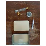 Metal Pipe-Handmade Storage Case, Compact Decorative Box for Home & Travel. - Retail: $21