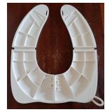 Kids Foldable Toilet Seat with Storage Bag - Training Urine Anti-Slip Toilet Seat Cover with Splash Guard for Children Toddlers, Portable & Travel-Friendly Easy Clean Universal Fit-White - Retail: $10