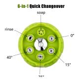 2 Pack 6 in 1 Pressure Washer Nozzles with 1/4 Inch Quick Changeover and Adjustable Plug Connect, 4000 Psi - Retail: $18