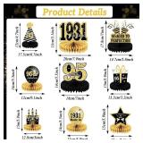 9PCS 95th Birthday decorations 95th birthday Centerpieces for Table Decorations 2026 Vintage 1931 Honeycomb Table Topper Back in 1931 95th Birthday Decoration for Men and Woman 95 Years Birthday Party