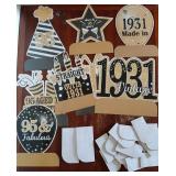 9PCS 95th Birthday decorations 95th birthday Centerpieces for Table Decorations 2026 Vintage 1931 Honeycomb Table Topper Back in 1931 95th Birthday Decoration for Men and Woman 95 Years Birthday Party