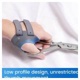 Thumb Brace for Osteoarthritis - with Shape-memory Restriction Splint, CMC Joint Stabilizer, Basal Thumb Arthritis Pain Relief and Support for Women and Men (Blue, Right Hand, Small) - Retail: $34