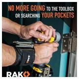RAK Magnetic Wristband for Tools - Premium Tool Belt for Holding Screws Nails with Powerful Magnets, Birthday Gifts for Men, Cool Gadgets Stuff Gifts for Dad, Husband, Grandpa, Handyman, Him - Retail: