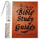 66-Page Bible Study Guide with Scripture Bookmark and Bible Tabs: A Yearlong Devotional Bible Study Journal for Women, Prayer Prompts, Daily Scripture Quotes, Cross-References & Reflection Guides - Re