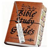 66-Page Bible Study Guide with Scripture Bookmark and Bible Tabs: A Yearlong Devotional Bible Study Journal for Women, Prayer Prompts, Daily Scripture Quotes, Cross-References & Reflection Guides - Re