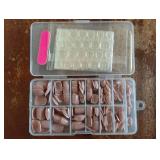 240pc Dark Nude Press on Nails Short Squoval Fake Nails with Glue Tabs, Extra Short Nails Press on Nail Square Round Glue on Nail Nude Acrylic Nail XS False Nail Women Artificial Fingernails Kit - Ret