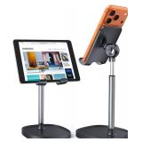 Cell Phone Stand Phone Holder for Desk Office Decor, Office Desk Accessories Gifts Women PC Gaming Essentials iPhone Stand Gadgets Men Fit OtterBox Case Switch iPad Air Tablet 4-10 in - Retail: $12