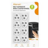 Self Adhesive Caster Wheels, 8 Pack Small Furniture Sliders Appliance Rollers, Swivel 360Â° Universal Appliance Slider Roller Casters for Kitchen Countertop Coffee Maker, Air Fryer, Storage Box - Re
