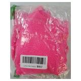 Women One Piece Swimsuit Solid Ribbed Monokini Swimwear Scoop Neck Low Back Bathing Suit Hot Pink M - Retail: $32