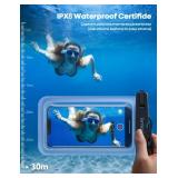 Waterproof Phone Pouch Case - [2 Pack][Easy Lock & Heavy Duty] IPX8 Water Proof Cell Phone Dry Bag for Beach, Gift Protector for iPhone 17 16 15 14 13 12 11 Pro Max Plus Air, Galaxy S25, 4-7 - Retail: