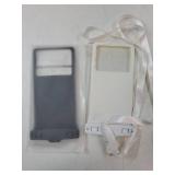 wellhouse Waterproof Phone Pouch, Waterproof Phone Case for iPhone 17 16 15 14 13 Pro Max XS Samsung, IPX8 3D Cellphone Dry Bag Beach Essentials (2 Pack - Black & White7.0, 7 inch) - Retail: $20