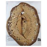 Western Straw Cowboy Hat Cowgirl Hats Hollow Out Summer Beach Sun Hat for Women Men Khaki one-Size - Retail: $34