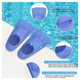 Swim Fins, Kids Swim Training Fins for Lap Swimming, Travel Size Flippers with Mesh Bag, Silicone Swimming Fins for Kids Teens Adults Women Men - Retail: $26