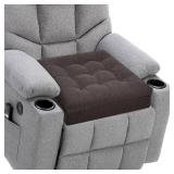 Recliner Cushions for Elderly, 20x20x4 Inch Thick Chair Cushion for Shorter Users Patent Design Soft Tufted Dual Layer Booster Seat Cushions for Seniors Recliner Risers Taupe 1P - Retail: $38