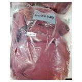 Fitable 6 Pack Burgundy Round Tablecloths - 120 Inches in Diameter - Stain Resistant and Washable Table Clothes, Polyester Fabric Table Covers for Wedding, Party, Banquet, Formal Events - Retail: $78