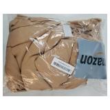 RYB HOME Linen Sheer Curtains for Living Room Bedroom, Back Tab 108 inches Farmhouse Boho Rustic Decoration for Dining Room Nursery, Camel, W 52 x L 108 inches, 2 Panels Set - Retail: $33