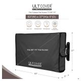 Waterproof Outdoor TV Cover for 66-70 inch Outside Flat Screen Televisions with Mounts and Stands, Black - Retail: $36