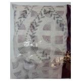 Boho Linen Blend Curtains Beige Farmhouse Curtains 63 Inches Long Grey Embroidered Leaf Living Room Ogee Geometry Drapes Light Filtering Grommet Country Drapes 2 Panels Gray on Flax - Retail: $47